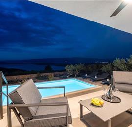 3 Bedroom Villa with Heated Pool and Sea view near Stari Grad, Hvar Island Sleeps 6-8 